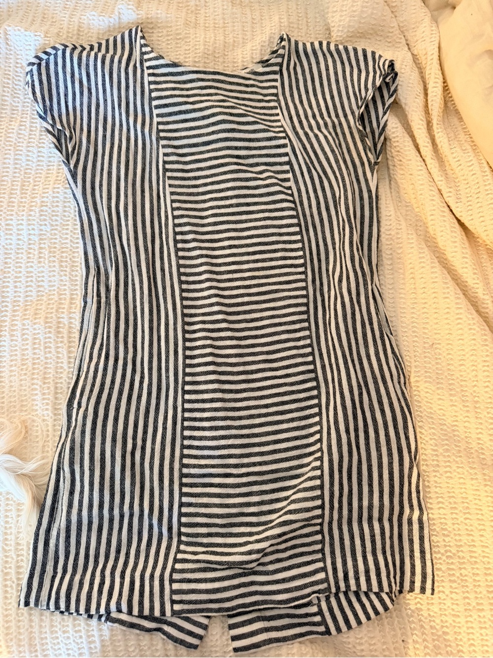 Madewell - XXS - Striped Short Sleeve Dress- Black & White